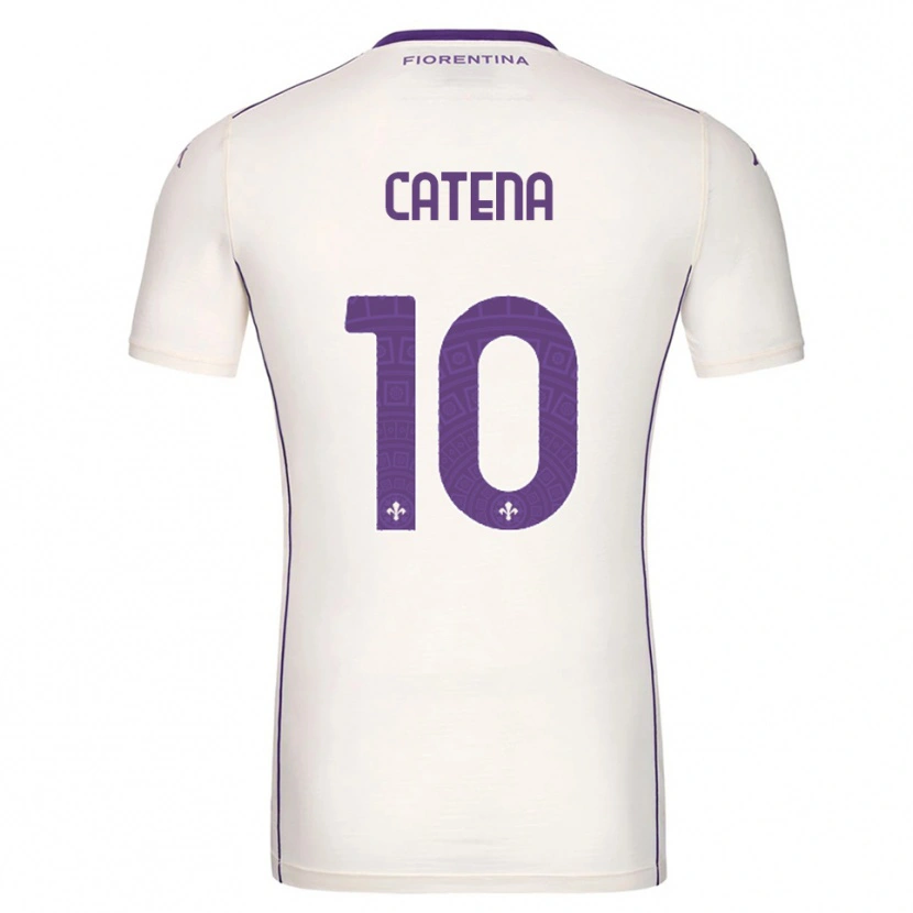 Danxen Niño Camiseta Michela Catena #10 Blanco Púrpura Rojo 2ª Equipación 2025/26 La Camisa México