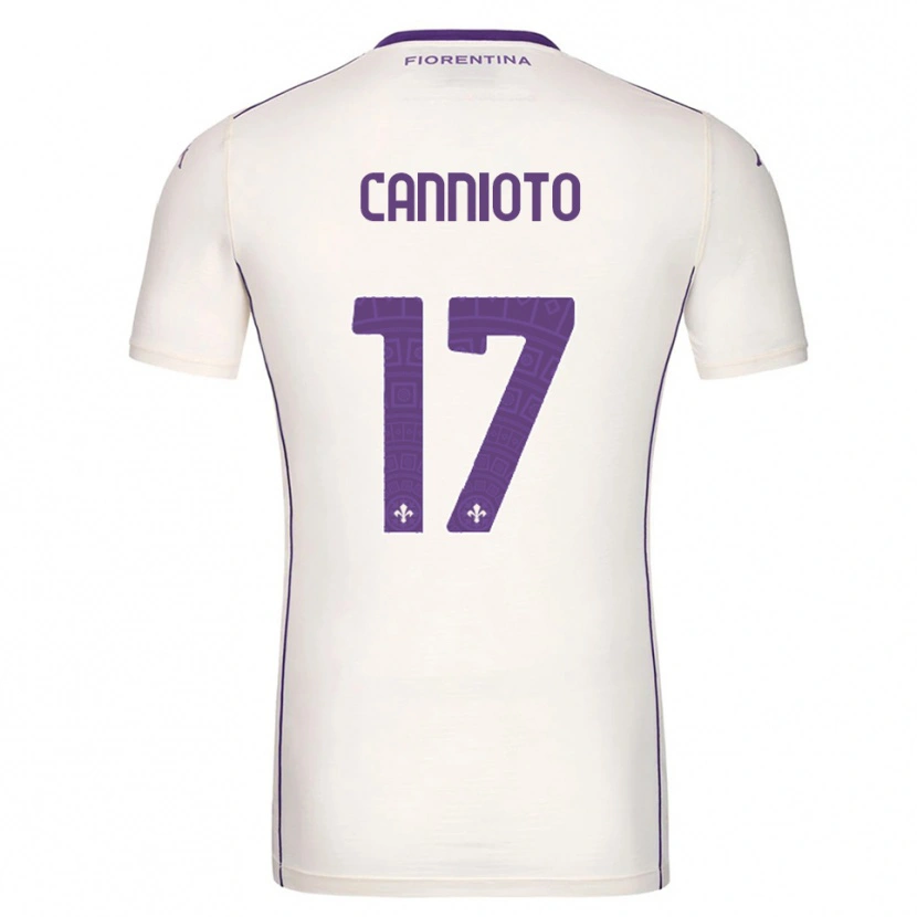 Danxen Niño Camiseta Andrea Cannioto #17 Blanco Púrpura Rojo 2ª Equipación 2025/26 La Camisa México