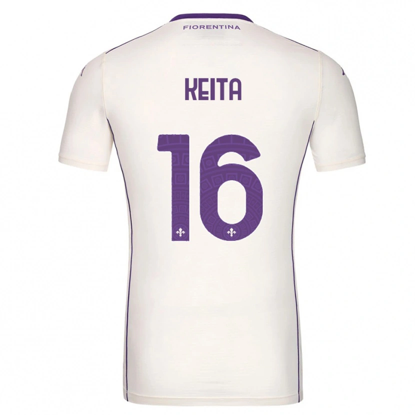 Danxen Niño Camiseta Bala Keita #16 Blanco Púrpura Rojo 2ª Equipación 2025/26 La Camisa México