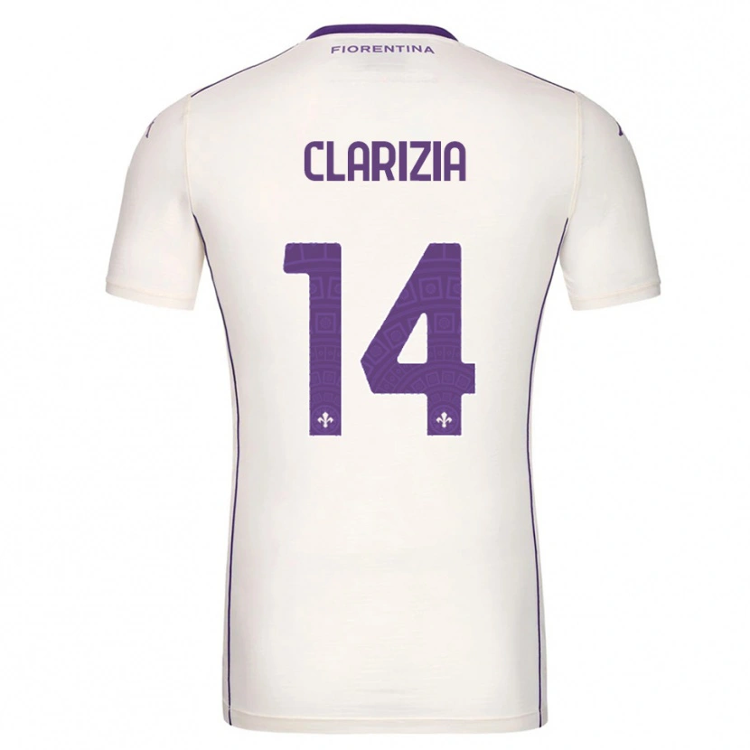 Danxen Niño Camiseta Leonardo Clarizia #14 Blanco Púrpura Rojo 2ª Equipación 2025/26 La Camisa México