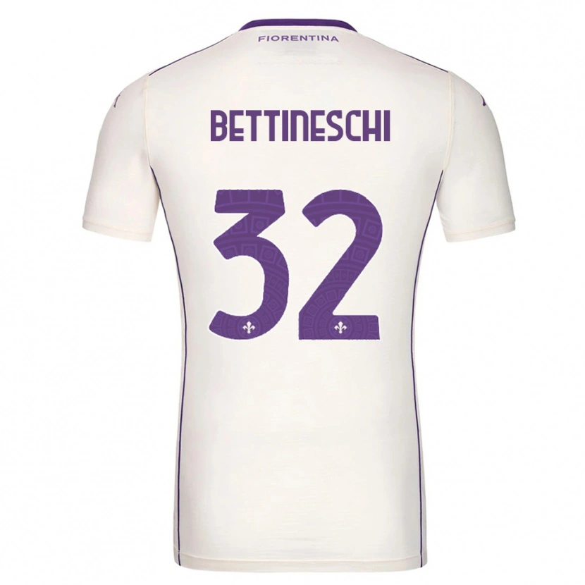 Danxen Niño Camiseta Giorgia Bettineschi #32 Blanco Púrpura Rojo 2ª Equipación 2025/26 La Camisa México