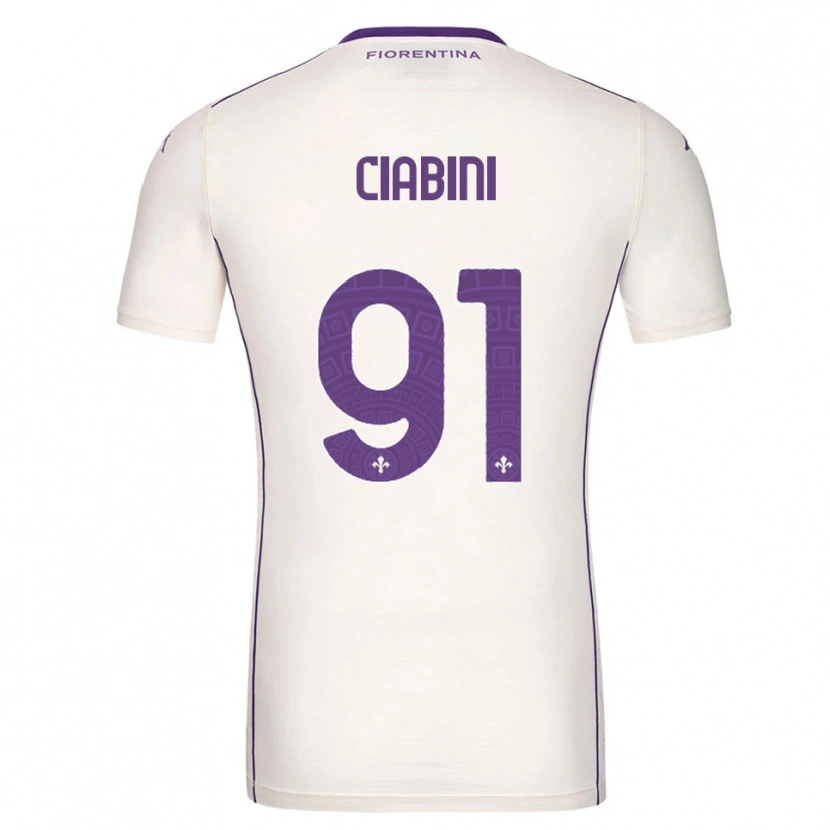 Danxen Niño Camiseta Giulia Ciabini #91 Blanco Púrpura Rojo 2ª Equipación 2025/26 La Camisa México