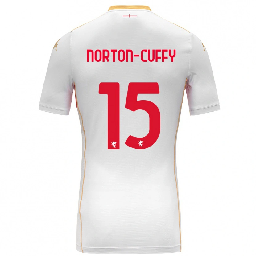 Danxen Niño Camiseta Brooke Norton-Cuffy #15 Blanco Rojo 2ª Equipación 2025/26 La Camisa México