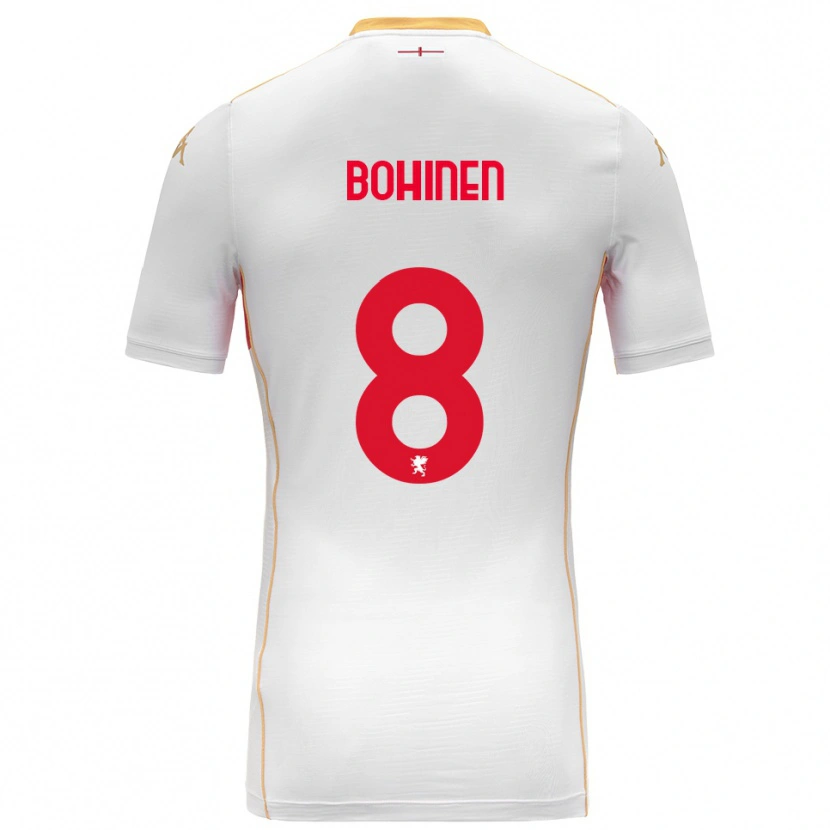 Danxen Niño Camiseta Emil Bohinen #8 Blanco Rojo 2ª Equipación 2025/26 La Camisa México
