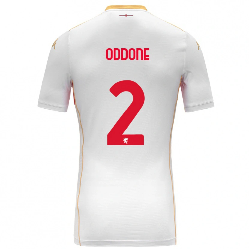 Danxen Niño Camiseta Riccardo Oddone #2 Blanco Rojo 2ª Equipación 2025/26 La Camisa México
