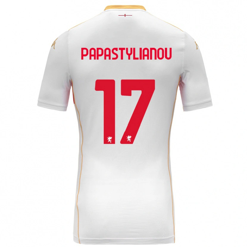 Danxen Niño Camiseta Lysandros Andreas Papastylianou #17 Blanco Rojo 2ª Equipación 2025/26 La Camisa México