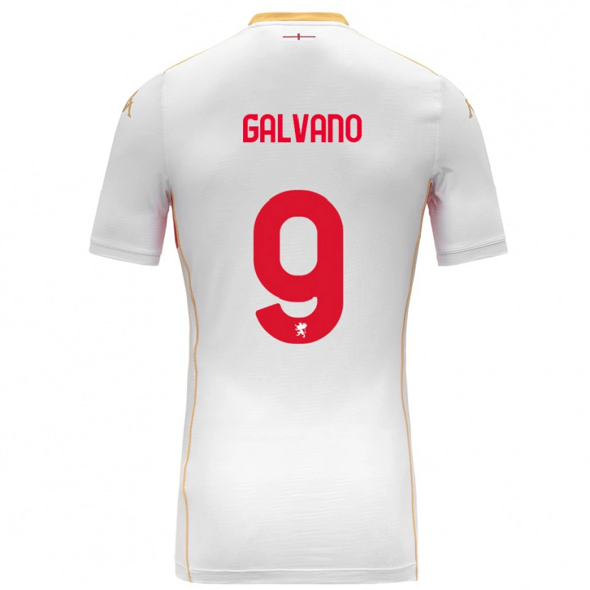 Danxen Niño Camiseta Cristian Galvano #9 Blanco Rojo 2ª Equipación 2025/26 La Camisa México