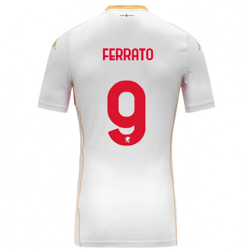 Danxen Niño Camiseta Claudia Ferrato #9 Blanco Rojo 2ª Equipación 2025/26 La Camisa México