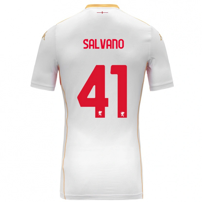 Danxen Niño Camiseta Daniele Salvano #41 Blanco Rojo 2ª Equipación 2025/26 La Camisa México