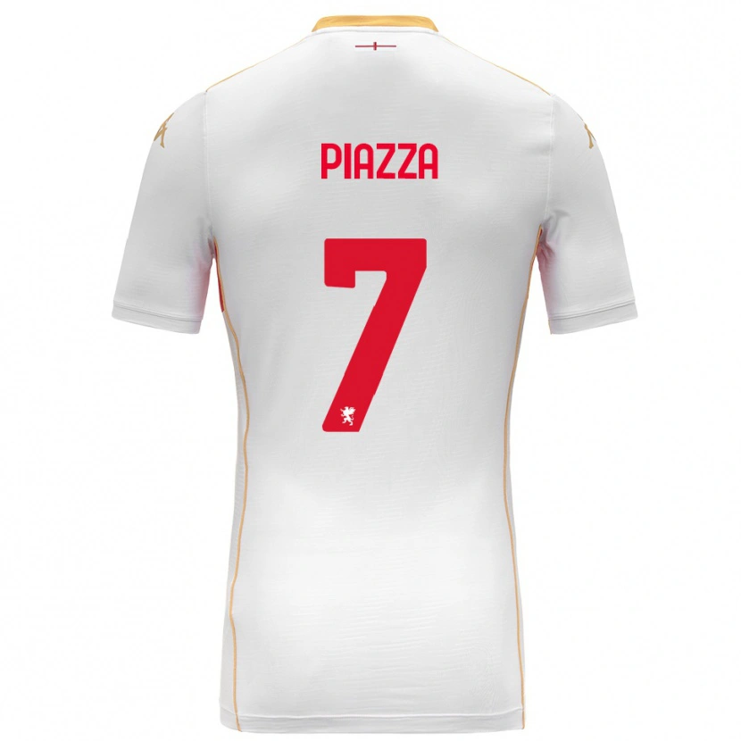 Danxen Niño Camiseta Matteo Piazza #7 Blanco Rojo 2ª Equipación 2025/26 La Camisa México