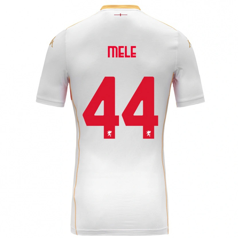 Danxen Niño Camiseta Chiara Mele #44 Blanco Rojo 2ª Equipación 2025/26 La Camisa México