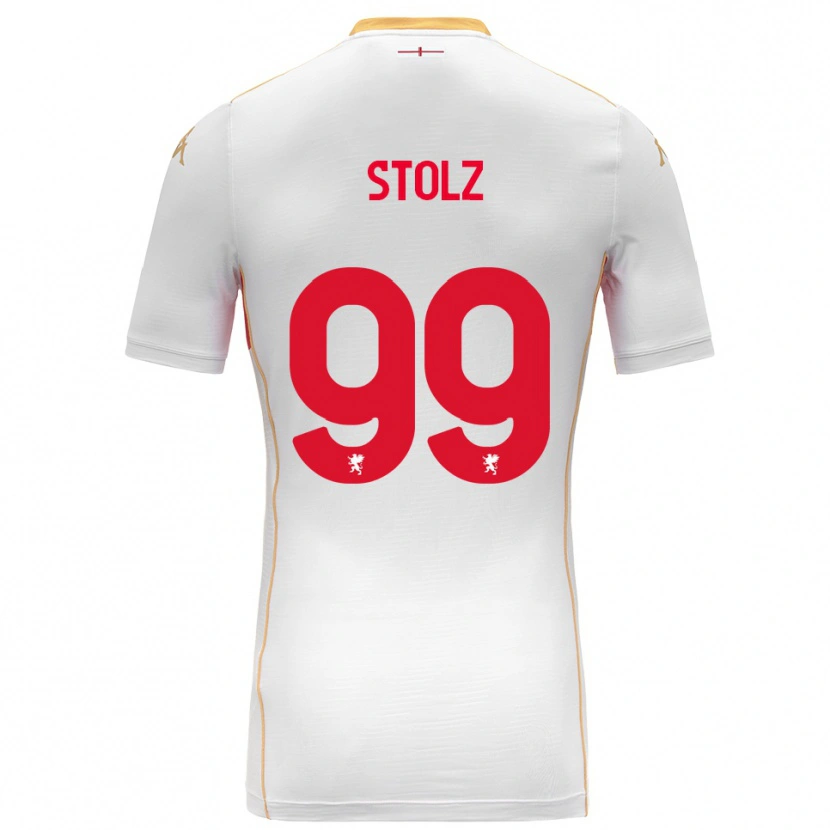 Danxen Niño Camiseta Franz Stolz #99 Blanco Rojo 2ª Equipación 2025/26 La Camisa México