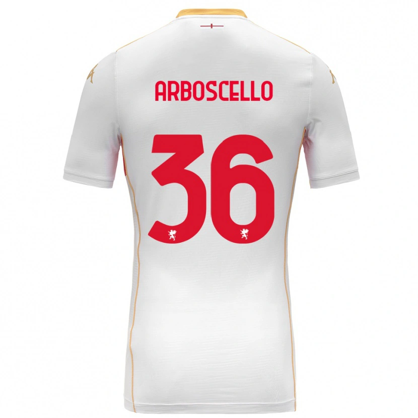 Danxen Niño Camiseta Riccardo Arboscello #36 Blanco Rojo 2ª Equipación 2025/26 La Camisa México