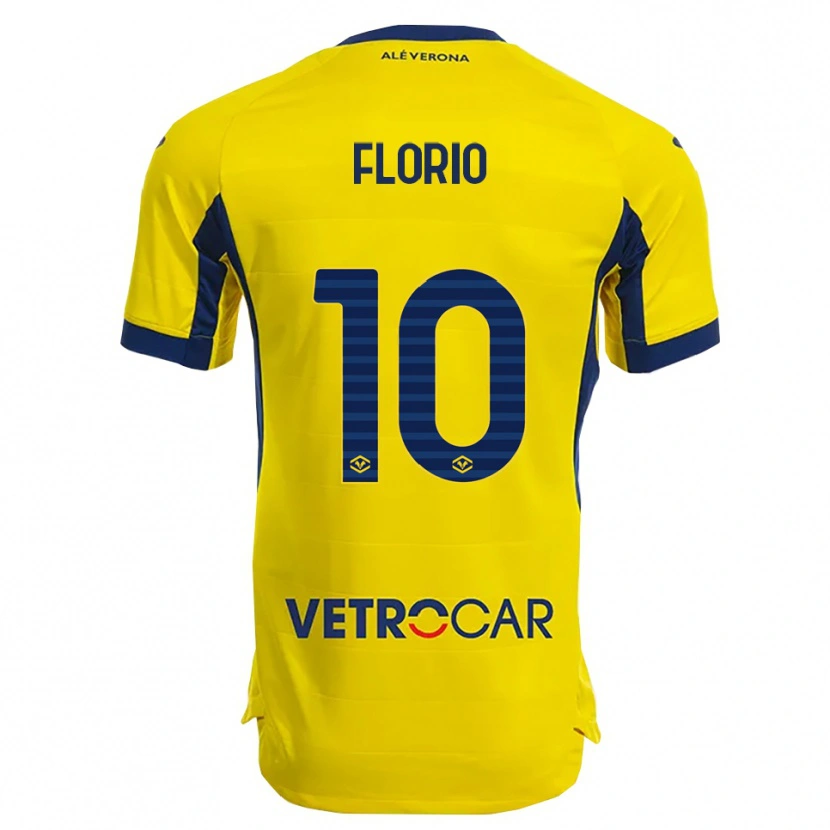 Danxen Niño Camiseta Mattia Florio #10 Amarillo Marino 2ª Equipación 2025/26 La Camisa México