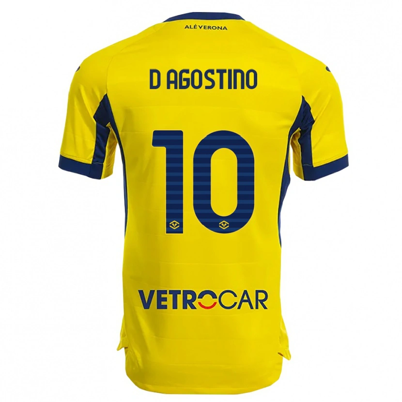 Danxen Niño Camiseta Samuele D'agostino #10 Amarillo Marino 2ª Equipación 2025/26 La Camisa México