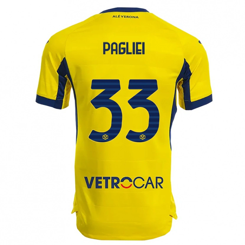 Danxen Niño Camiseta Matteo Pagliei #33 Amarillo Marino 2ª Equipación 2025/26 La Camisa México