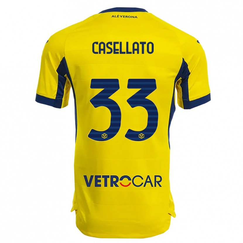 Danxen Niño Camiseta Elisa Casellato #33 Amarillo Marino 2ª Equipación 2025/26 La Camisa México