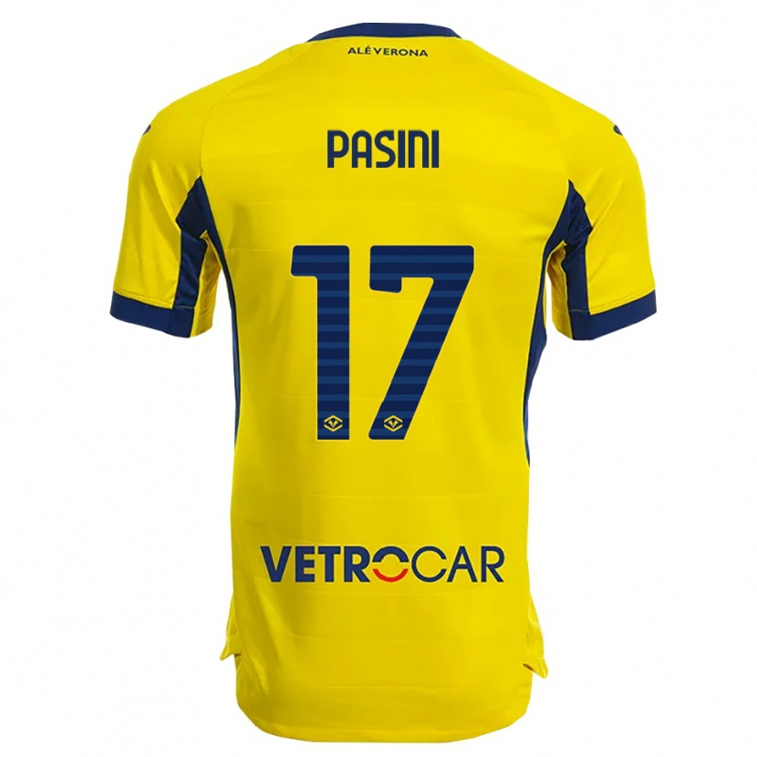 Danxen Niño Camiseta Veronica Pasini #17 Amarillo Marino 2ª Equipación 2025/26 La Camisa México