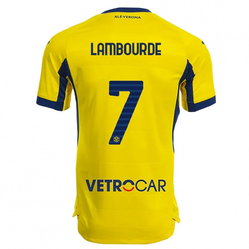 Danxen Niño Camiseta Mathis Lambourde #7 Amarillo Marino 2ª Equipación 2025/26 La Camisa México