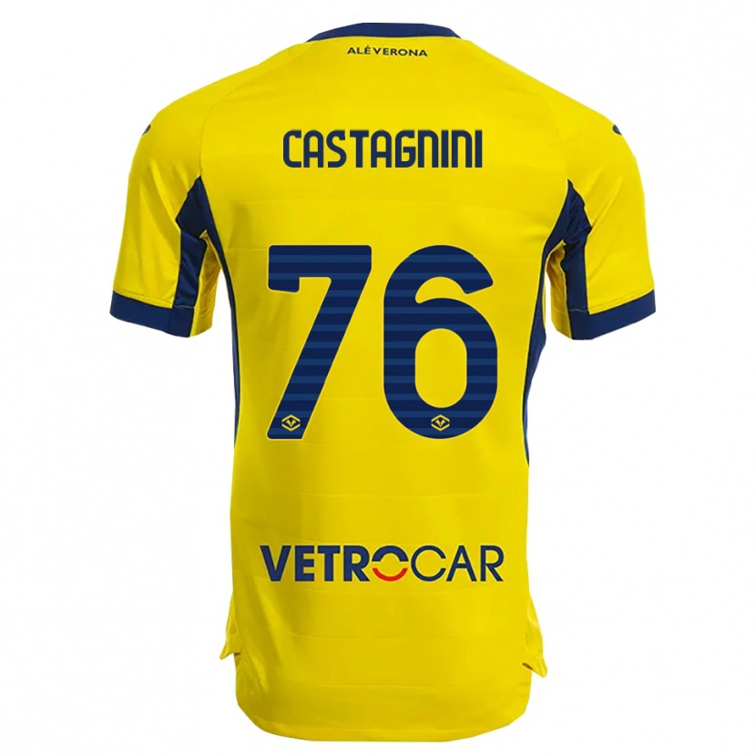 Danxen Niño Camiseta Mirko Castagnini #76 Amarillo Marino 2ª Equipación 2025/26 La Camisa México