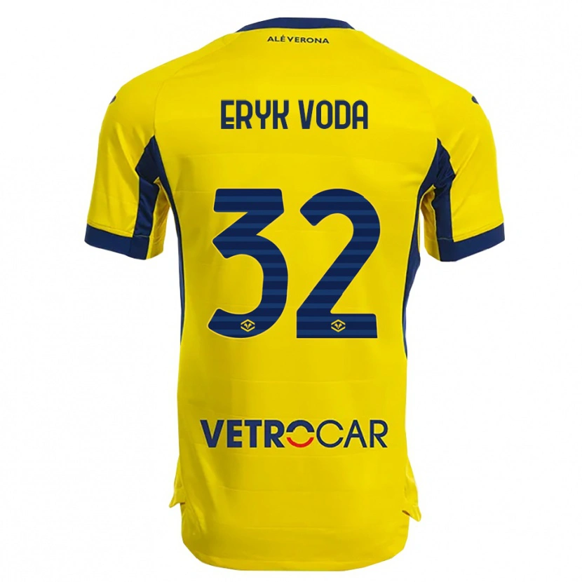 Danxen Niño Camiseta Eryk Vodă #32 Amarillo Marino 2ª Equipación 2025/26 La Camisa México