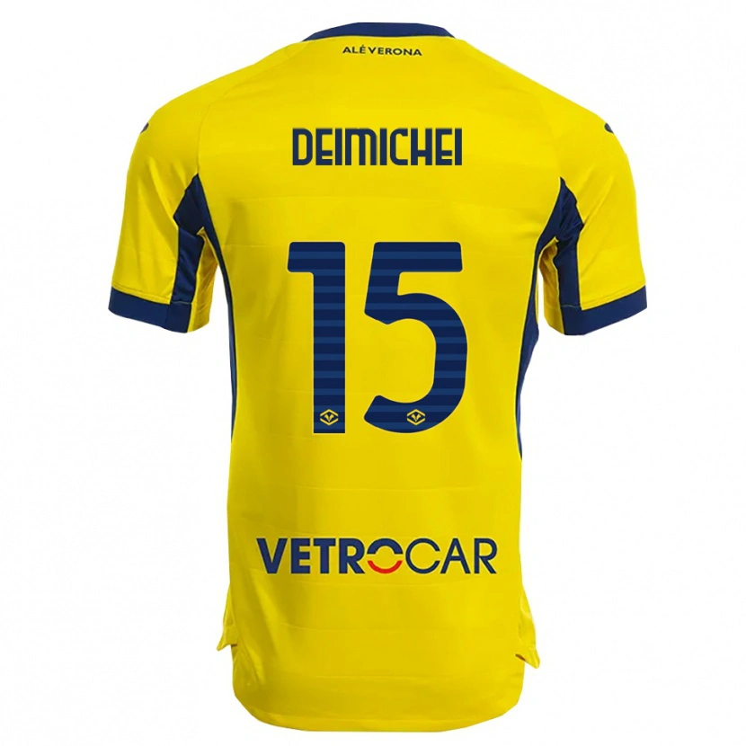 Danxen Niño Camiseta Raffaele Deimichei #15 Amarillo Marino 2ª Equipación 2025/26 La Camisa México