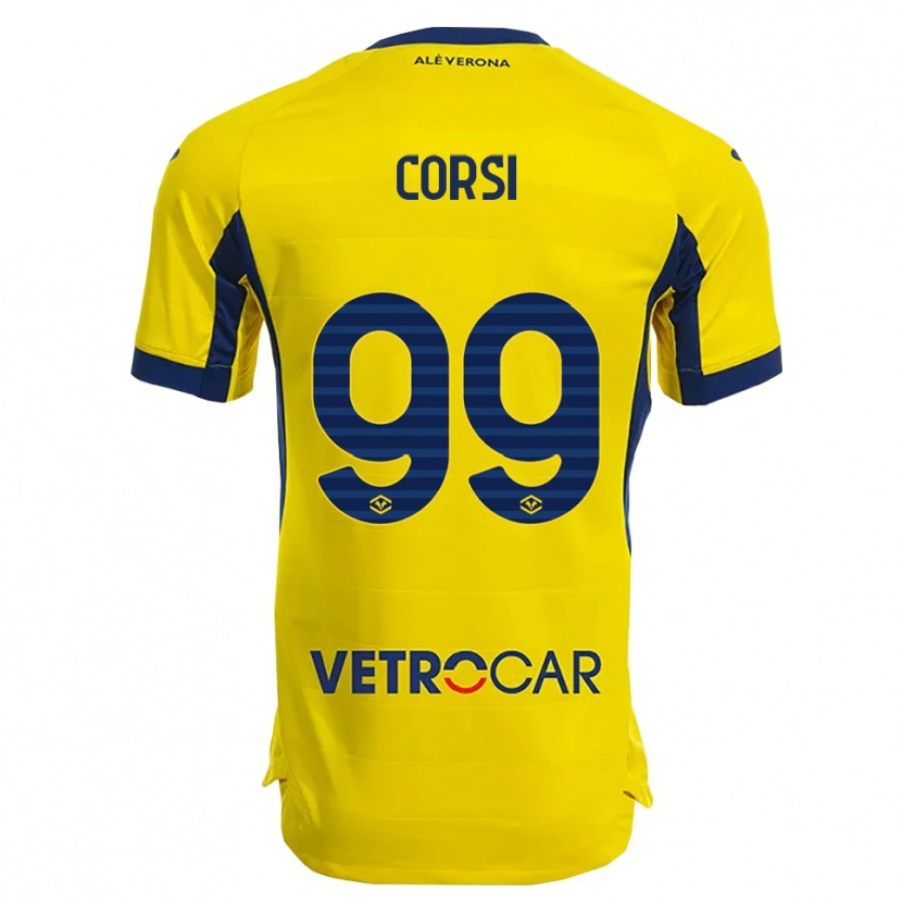 Danxen Niño Camiseta Sara Corsi #99 Amarillo Marino 2ª Equipación 2025/26 La Camisa México