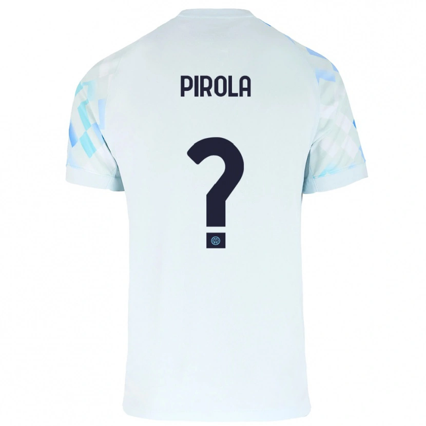 Danxen Niño Camiseta Samuele Pirola #0 Blanco Azul 2ª Equipación 2025/26 La Camisa México