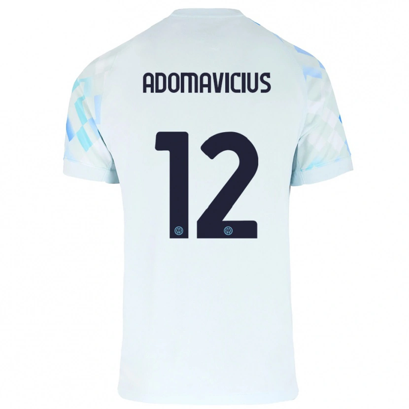 Danxen Niño Camiseta Henrikas Adomavicius #12 Blanco Azul 2ª Equipación 2025/26 La Camisa México