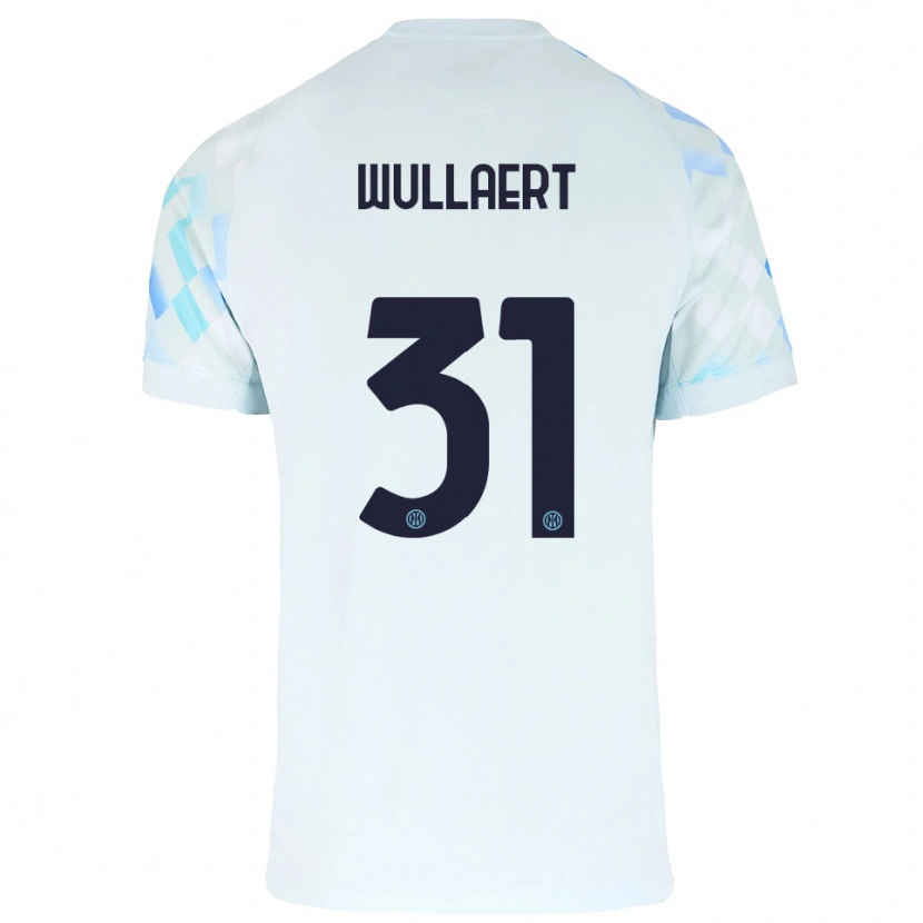 Danxen Niño Camiseta Tessa Wullaert #31 Blanco Azul 2ª Equipación 2025/26 La Camisa México