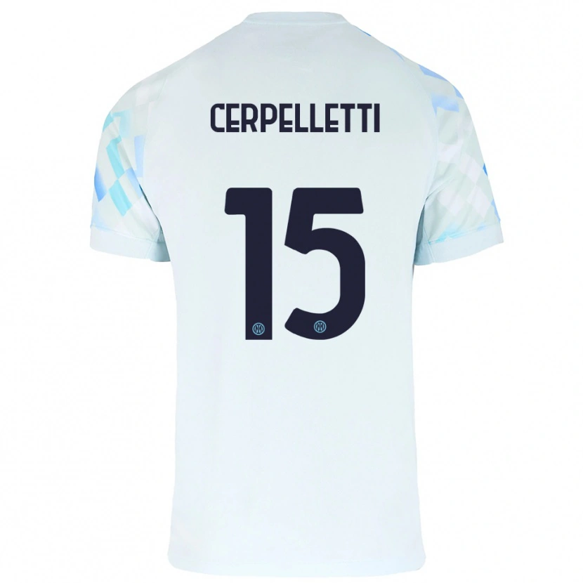 Danxen Niño Camiseta Filippo Cerpelletti #15 Blanco Azul 2ª Equipación 2025/26 La Camisa México