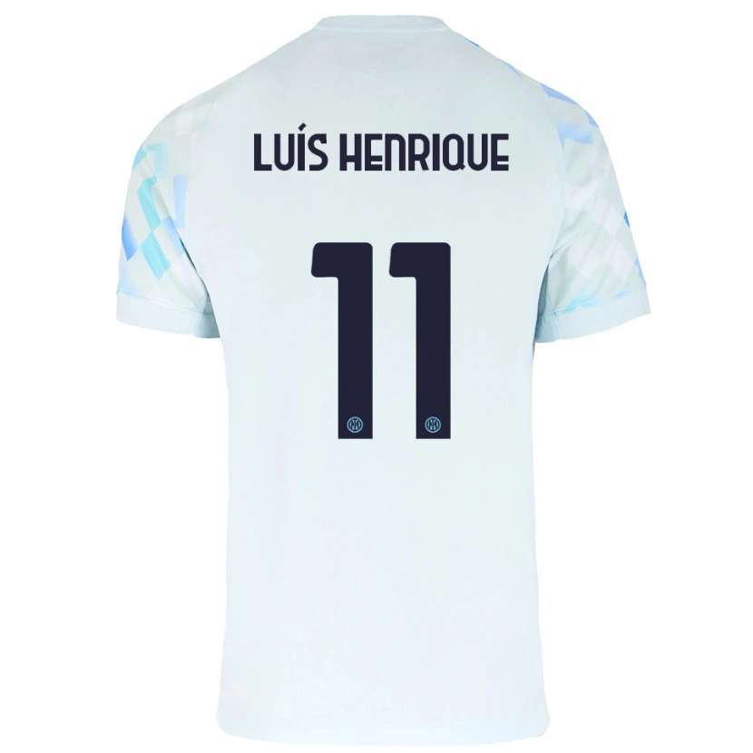 Danxen Niño Camiseta Luis Henrique #11 Blanco Azul 2ª Equipación 2025/26 La Camisa México