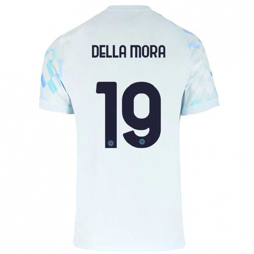 Danxen Niño Camiseta Tommaso Della Mora #19 Blanco Azul 2ª Equipación 2025/26 La Camisa México