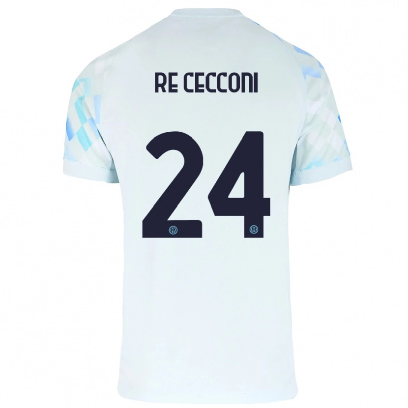 Danxen Niño Camiseta Gabriele Re Cecconi #24 Blanco Azul 2ª Equipación 2025/26 La Camisa México