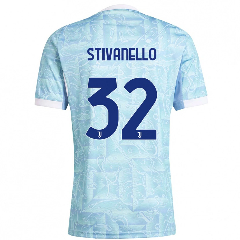Danxen Niño Camiseta Riccardo Stivanello #32 Azul Cielo Amarillo 2ª Equipación 2025/26 La Camisa México