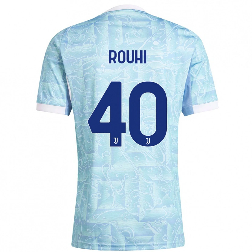 Danxen Niño Camiseta Jonas Rouhi #40 Azul Cielo Amarillo 2ª Equipación 2025/26 La Camisa México
