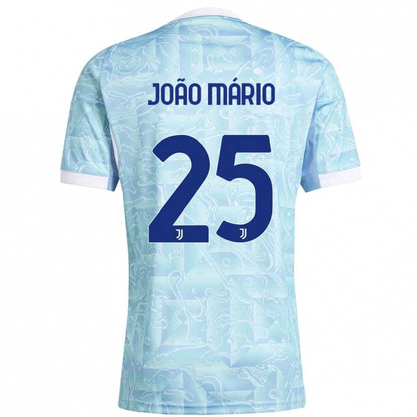 Danxen Niño Camiseta João Mário #25 Azul Cielo Amarillo 2ª Equipación 2025/26 La Camisa México