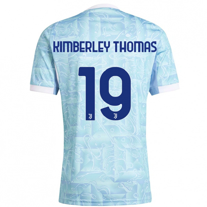 Danxen Niño Camiseta Lindsey Kimberley Thomas #19 Azul Cielo Amarillo 2ª Equipación 2025/26 La Camisa México