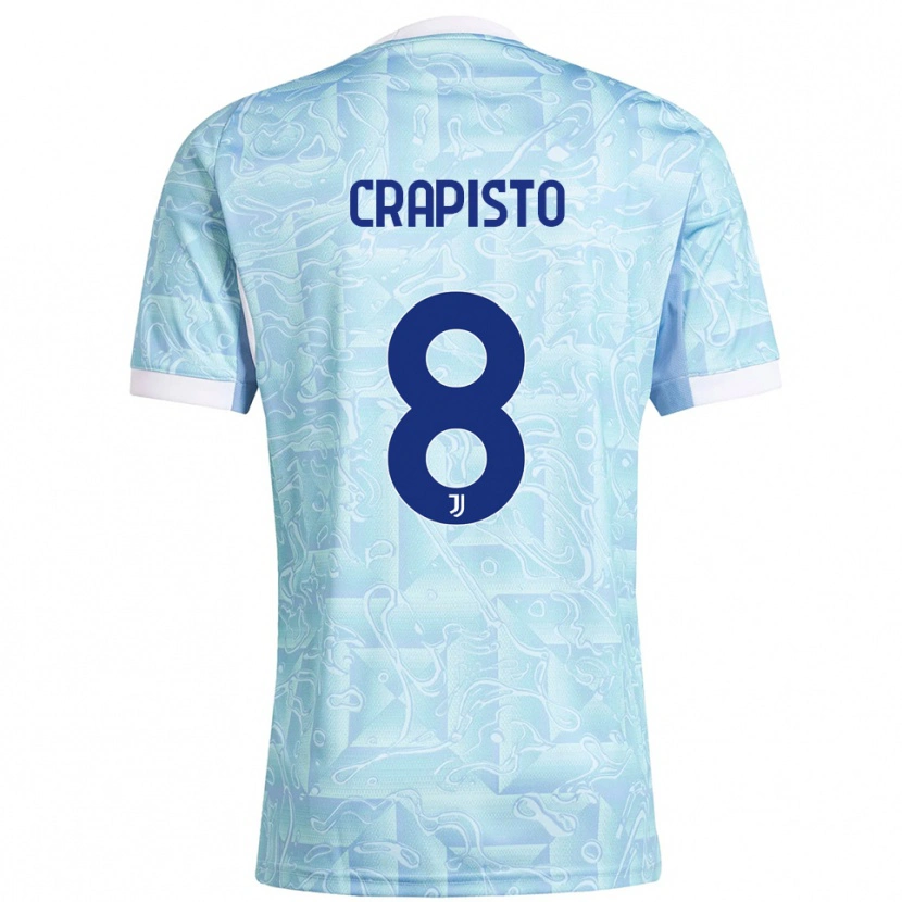 Danxen Niño Camiseta Francesco Crapisto #8 Azul Cielo Amarillo 2ª Equipación 2025/26 La Camisa México