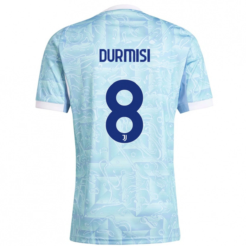 Danxen Niño Camiseta Arman Durmiši #8 Azul Cielo Amarillo 2ª Equipación 2025/26 La Camisa México