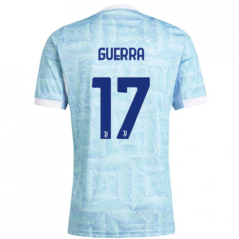 Danxen Niño Camiseta Simone Guerra #17 Azul Cielo Amarillo 2ª Equipación 2025/26 La Camisa México