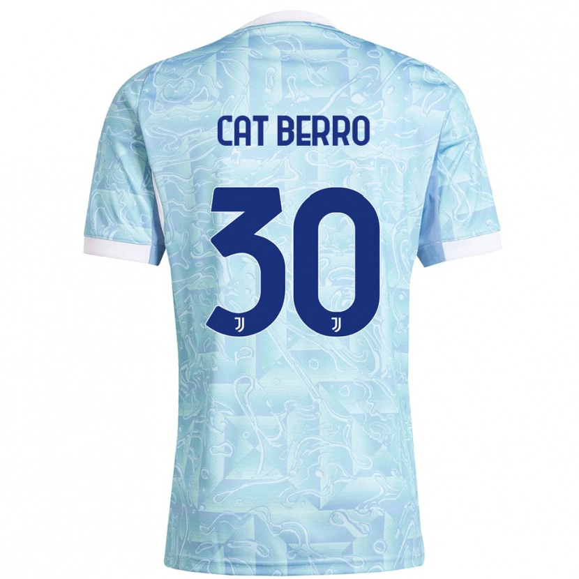 Danxen Niño Camiseta Simone Cat Berro #30 Azul Cielo Amarillo 2ª Equipación 2025/26 La Camisa México