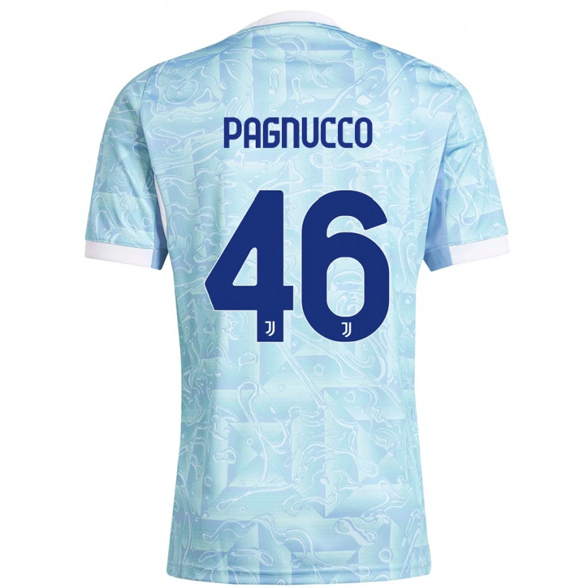 Danxen Niño Camiseta Filippo Pagnucco #46 Azul Cielo Amarillo 2ª Equipación 2025/26 La Camisa México