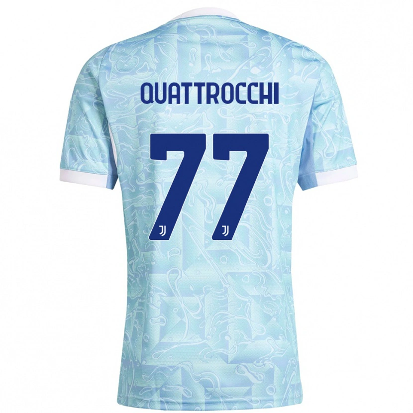 Danxen Niño Camiseta Juan Ignacio Quattrocchi #77 Azul Cielo Amarillo 2ª Equipación 2025/26 La Camisa México
