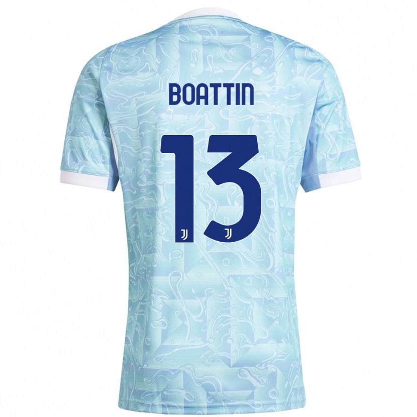 Danxen Niño Camiseta Lisa Boattin #13 Azul Cielo Amarillo 2ª Equipación 2025/26 La Camisa México