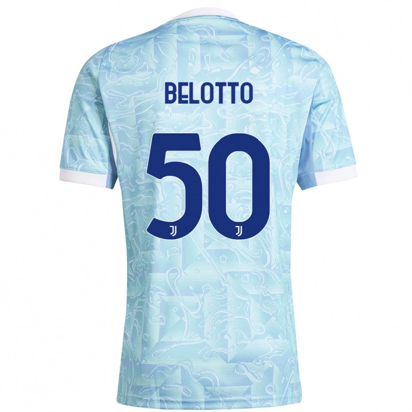Danxen Niño Camiseta Soledad Belotto #50 Azul Cielo Amarillo 2ª Equipación 2025/26 La Camisa México