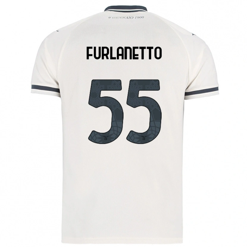 Danxen Niño Camiseta Alessio Furlanetto #55 Blanco Marino 2ª Equipación 2025/26 La Camisa México