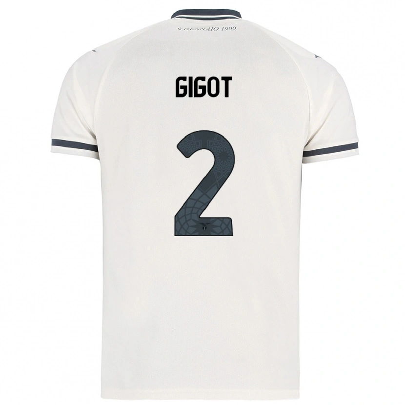 Danxen Niño Camiseta Samuel Gigot #2 Blanco Marino 2ª Equipación 2025/26 La Camisa México