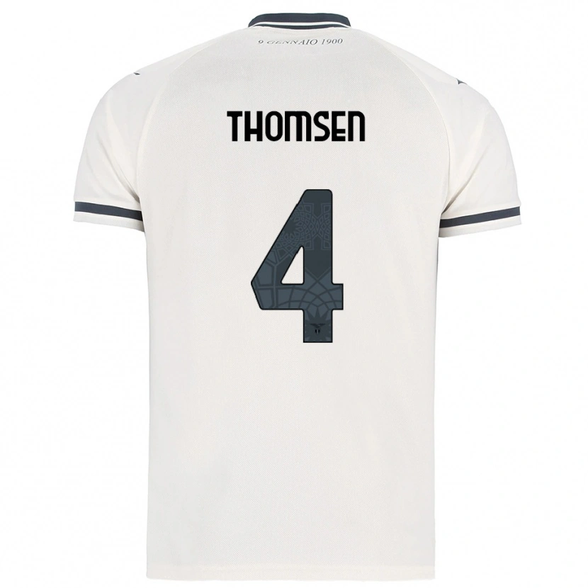 Danxen Niño Camiseta Maria Møller Thomsen #4 Blanco Marino 2ª Equipación 2025/26 La Camisa México