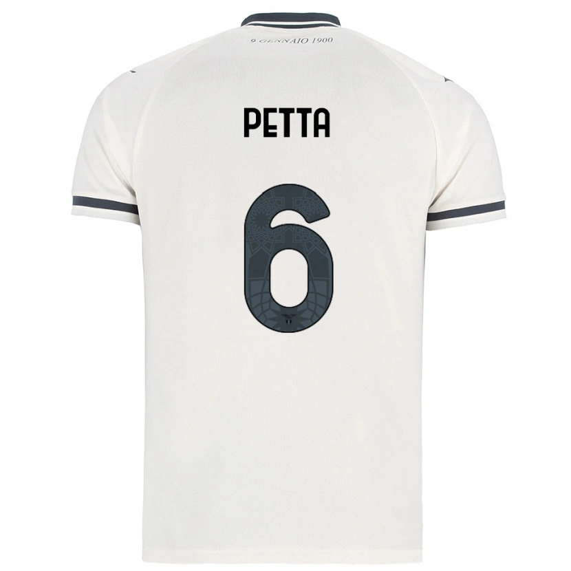 Danxen Niño Camiseta Andrea Petta #6 Blanco Marino 2ª Equipación 2025/26 La Camisa México